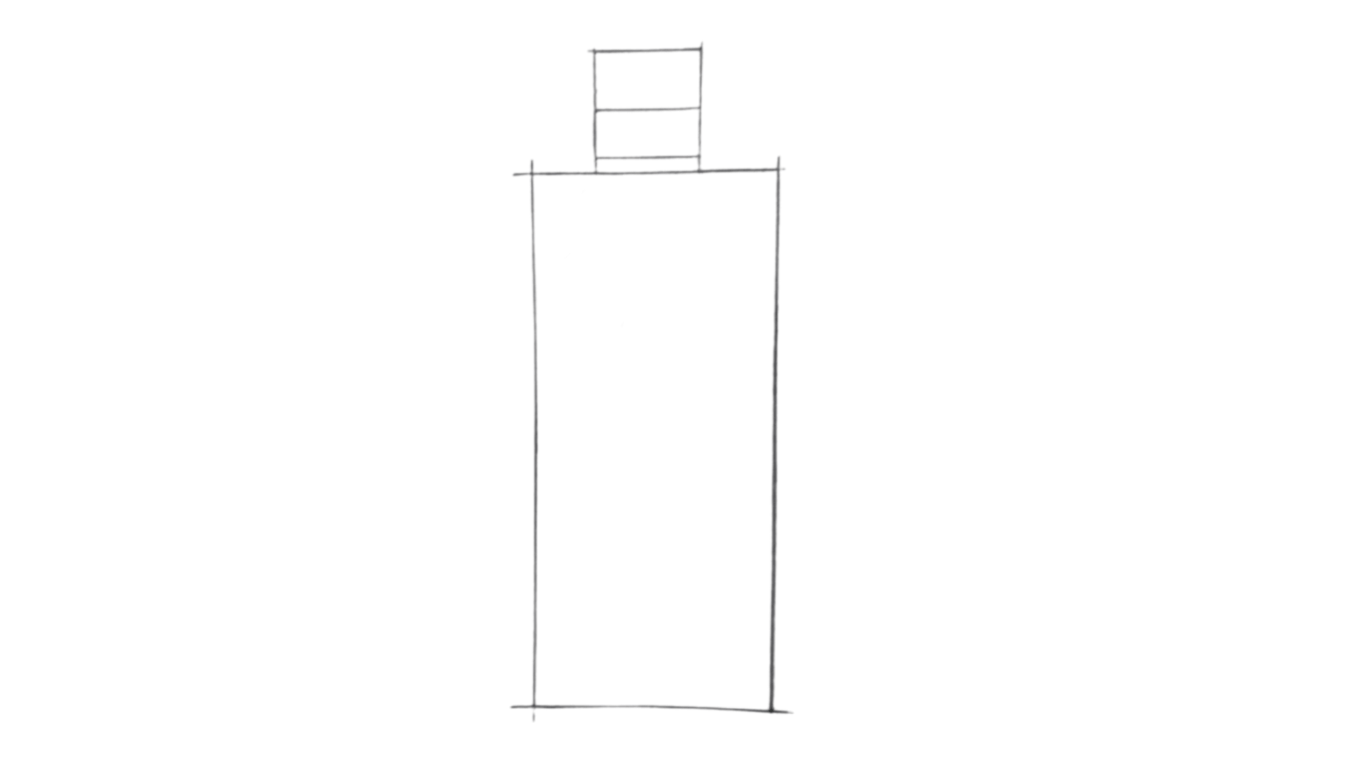 How To Draw a Bottle Step 1