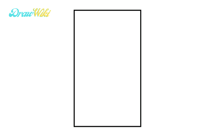 How to draw a Closed ordinary door step1