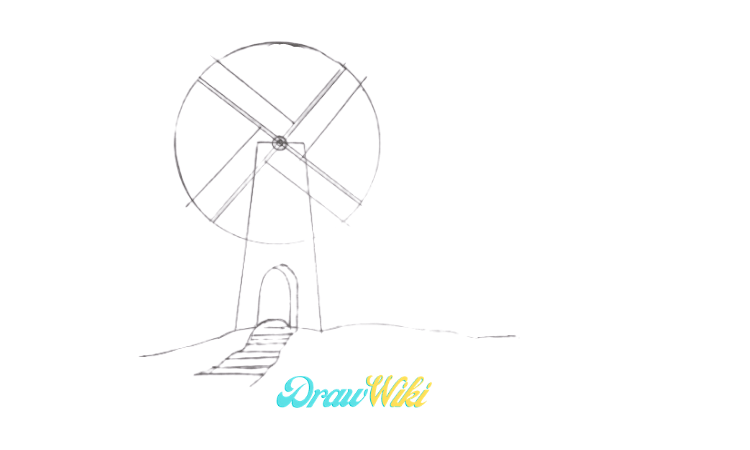 How To Draw a Windmill Step 9