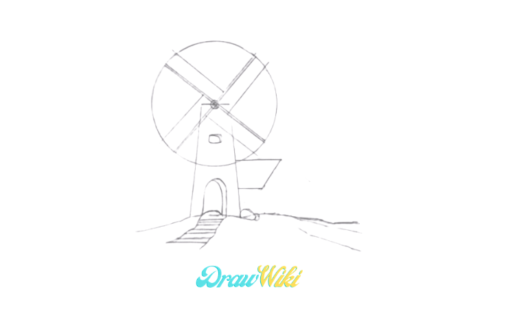 How To Draw a Windmill Step 10