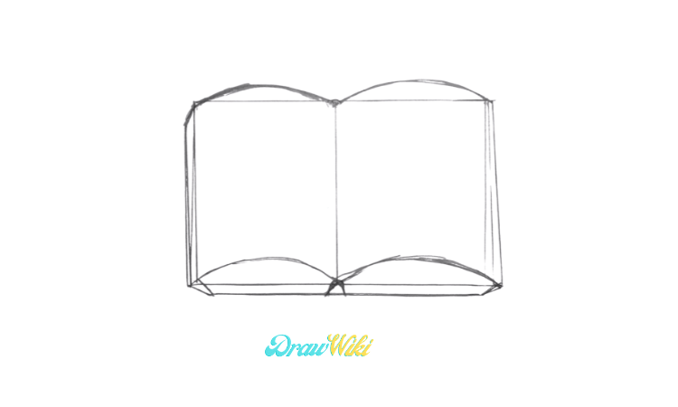 How To Draw an Open Book step 3