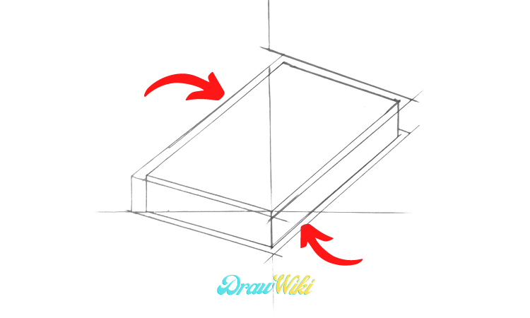 How To Draw a closed Book step 3