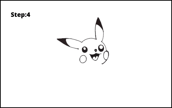 How to Draw Pikachu Pokemon step4