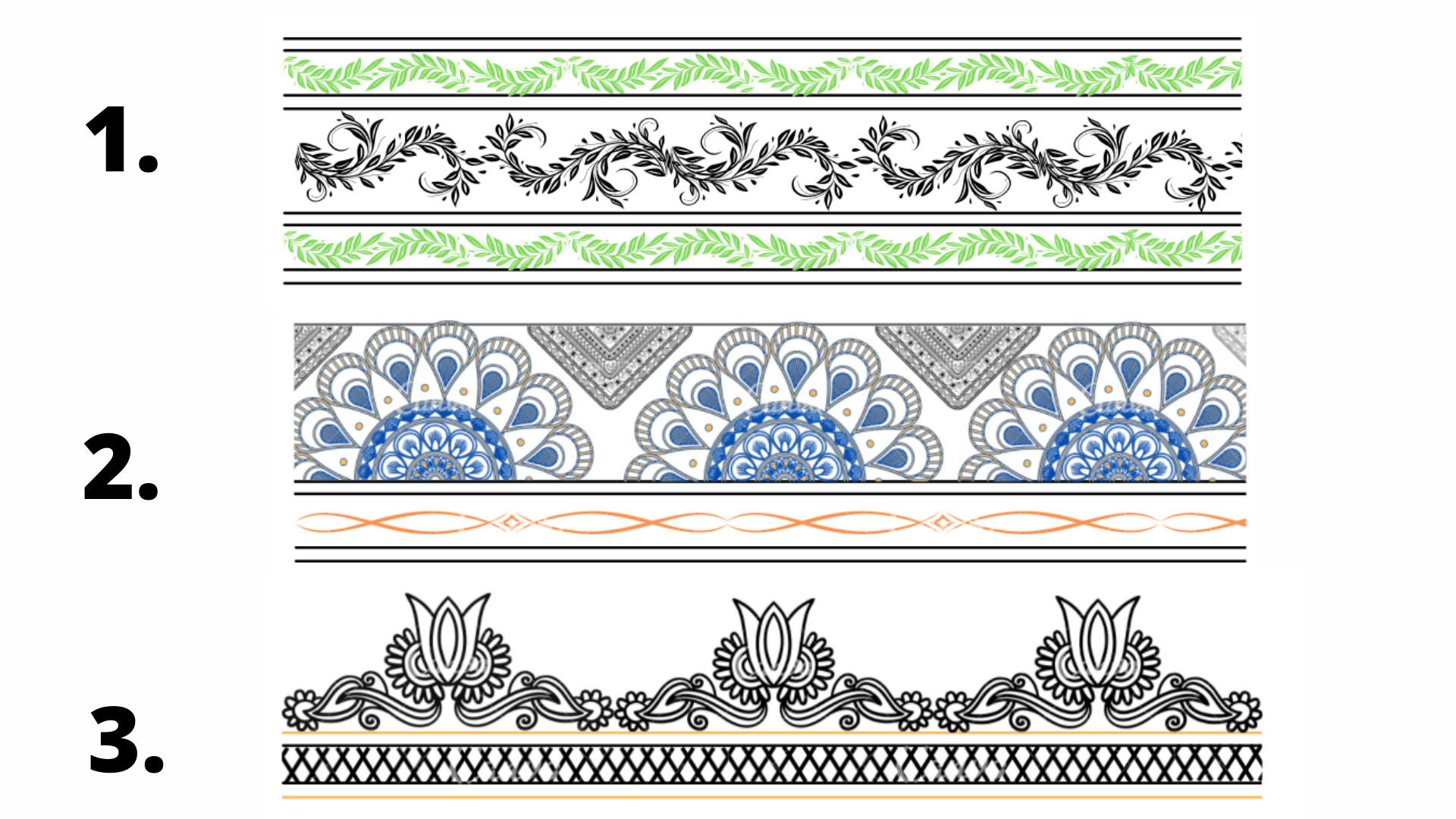 How to draw saree border design