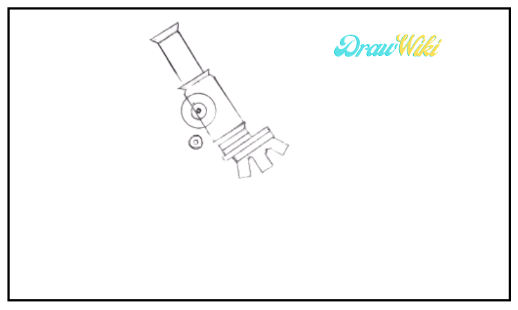 draw a microscope step 4