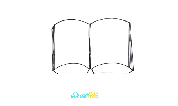 How To Draw an Open Book step 4