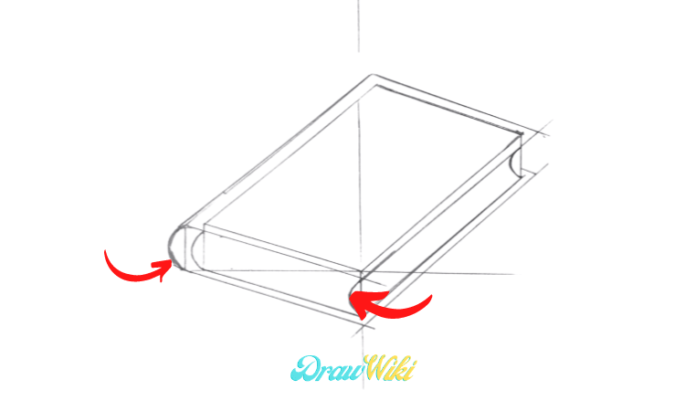 How To Draw a closed Book step 4