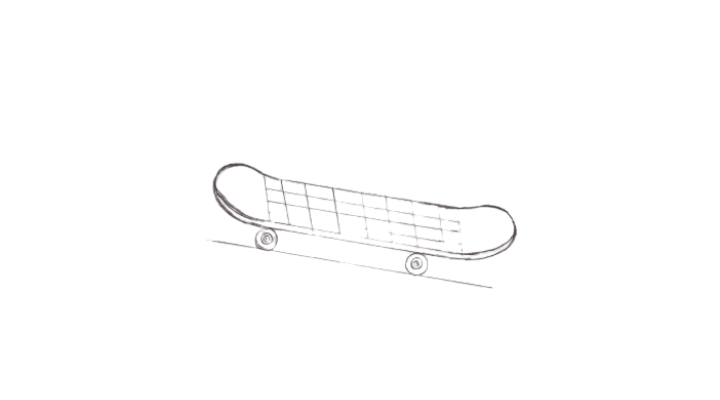 How to Draw a Skateboard step 4