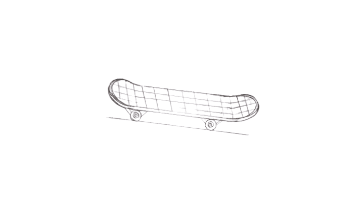 How to Draw a Skateboard step 5