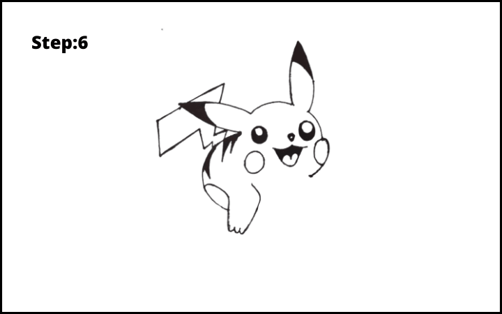 How to Draw Pikachu Pokemon STEP 6