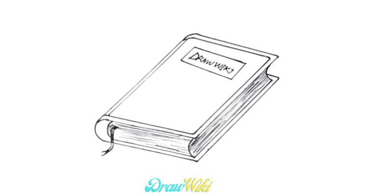 How To Draw a closed Book step 6