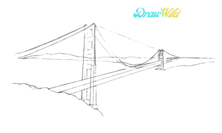 How To Draw Golden Gate Bridge Step 7