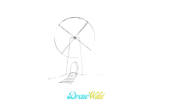 How To Draw a Windmill Step 8