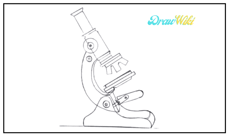draw a microscope step 9