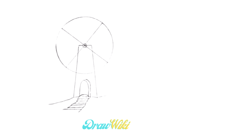 How To Draw a Windmill Step 7