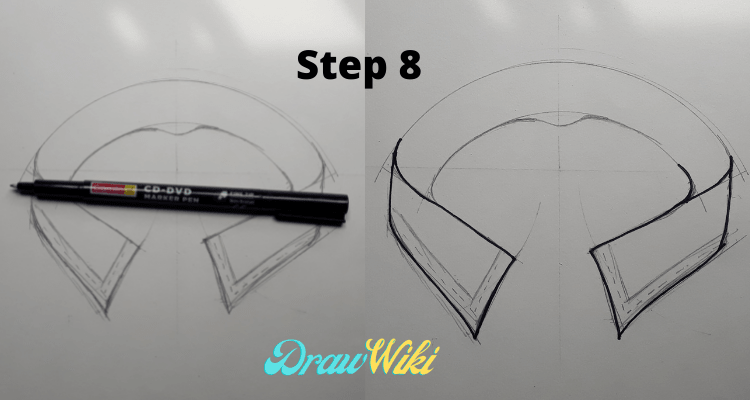 how to draw shirt collars steps8
