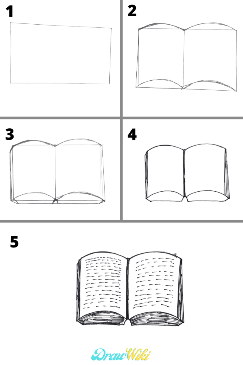 How To Draw an Open Book 