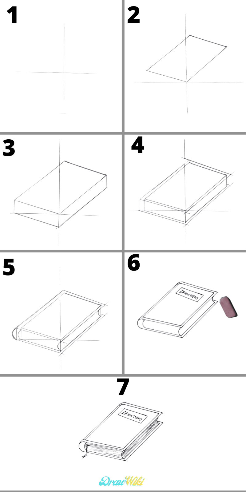 How To Draw a closed Book 