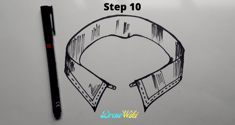 how to draw shirt collars steps10