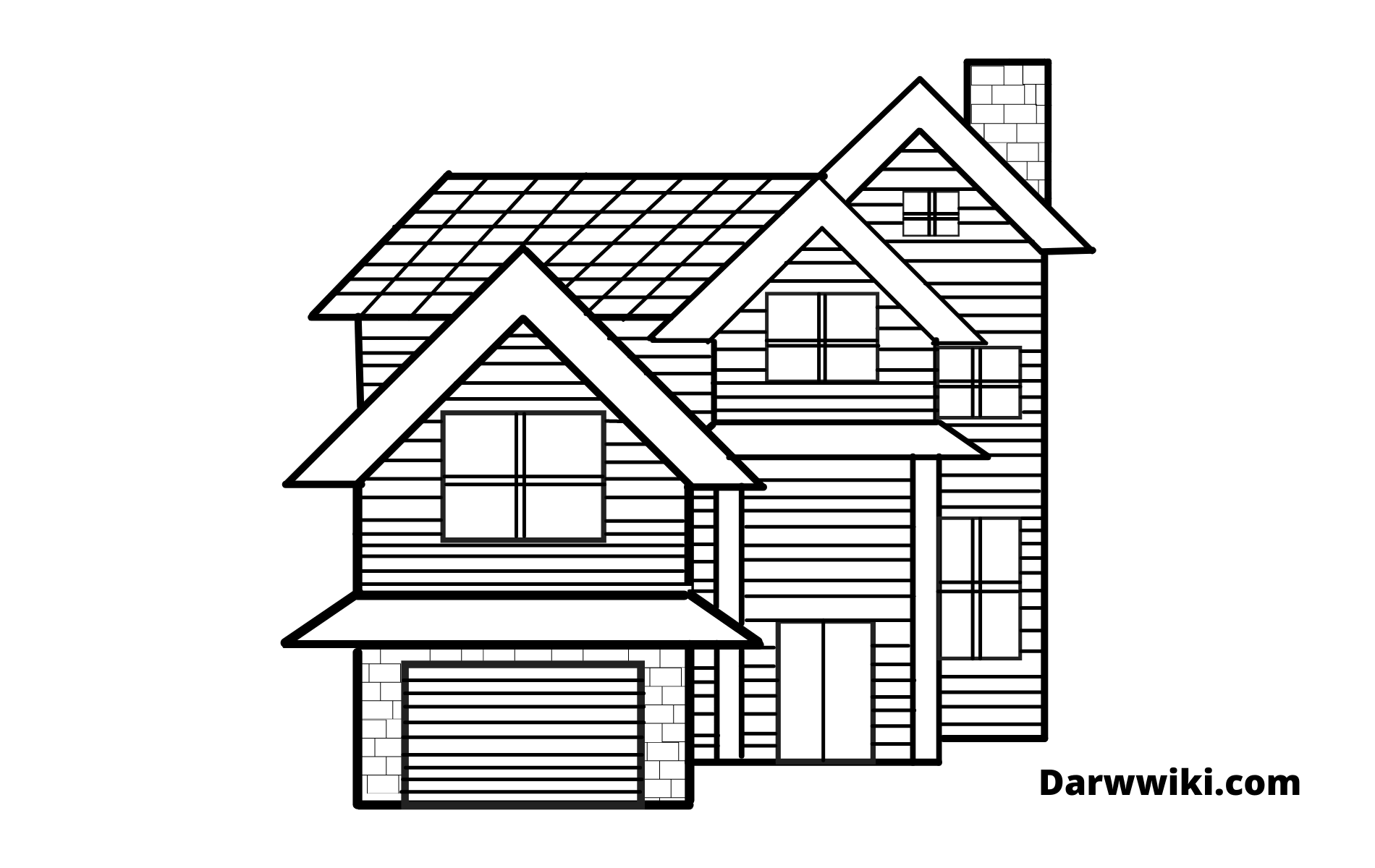 How To Draw House Step 10 - Draw All Rest of Line