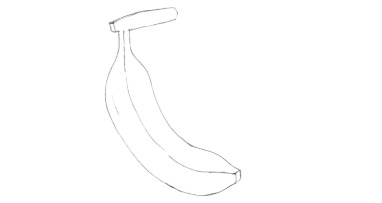 How to draw a banana step 4