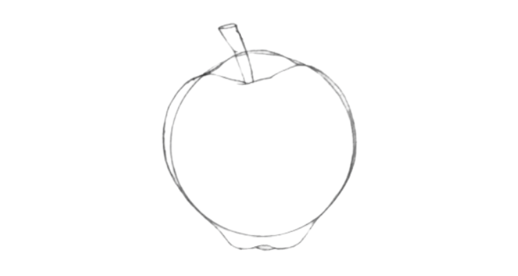 How to draw an apple step 43