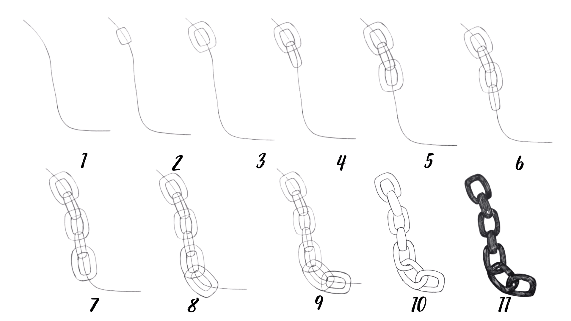 How To Draw A Chain Step By Step Easy Guides Drawwiki