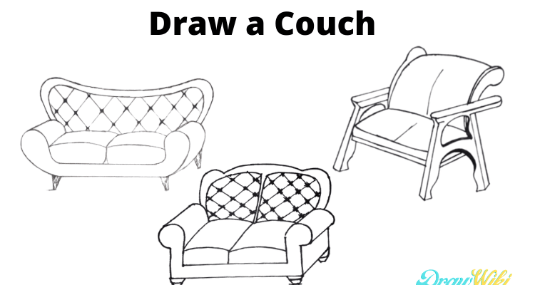 Draw a Couch Step by Step