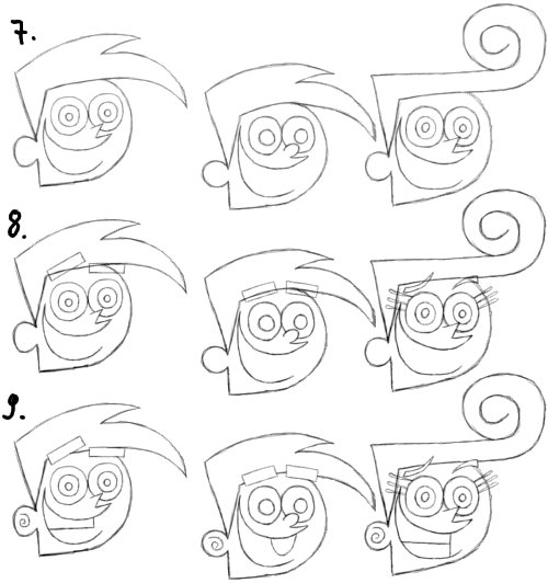How to Draw Cosmo and Friends Step 3