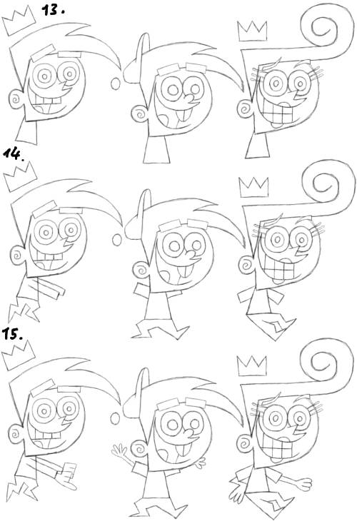How to Draw Cosmo and Friends Step 5