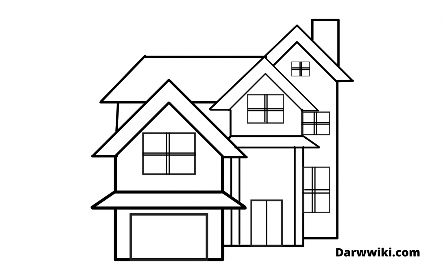 How To Draw A House With Easy Steps Drawwiki