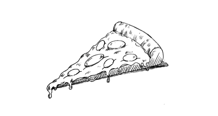 pizza drawing, Step 7