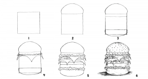 How To Draw A Burger Step By Step - Drawwiki