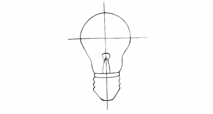 How to Draw a Light Bulb step 7