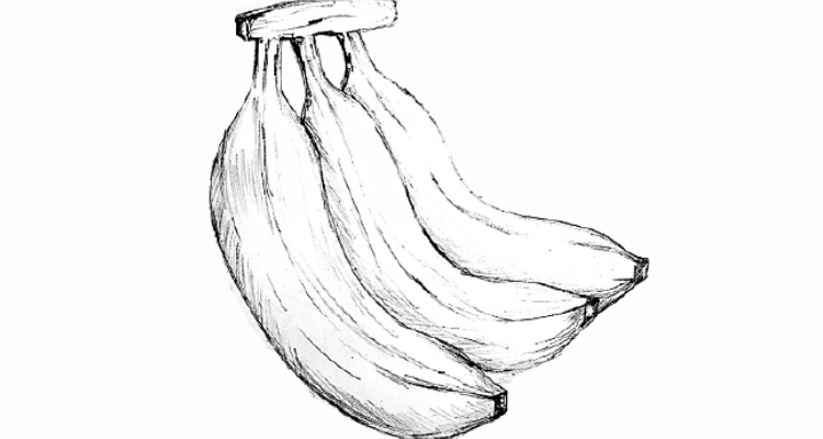 How to draw a banana step 8,draw a banana