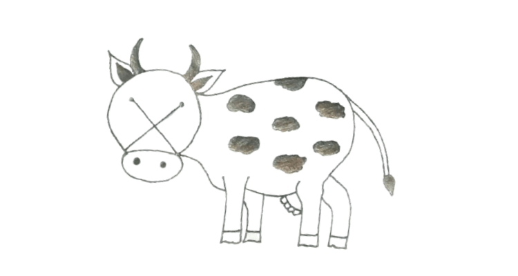 kids cow drawing
